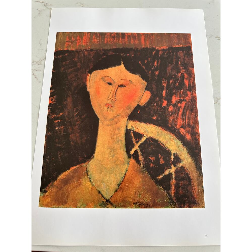 Modigliani, Mrs Hastings, Painting, Print, Portrait, Art, ~ 250626-WH 365